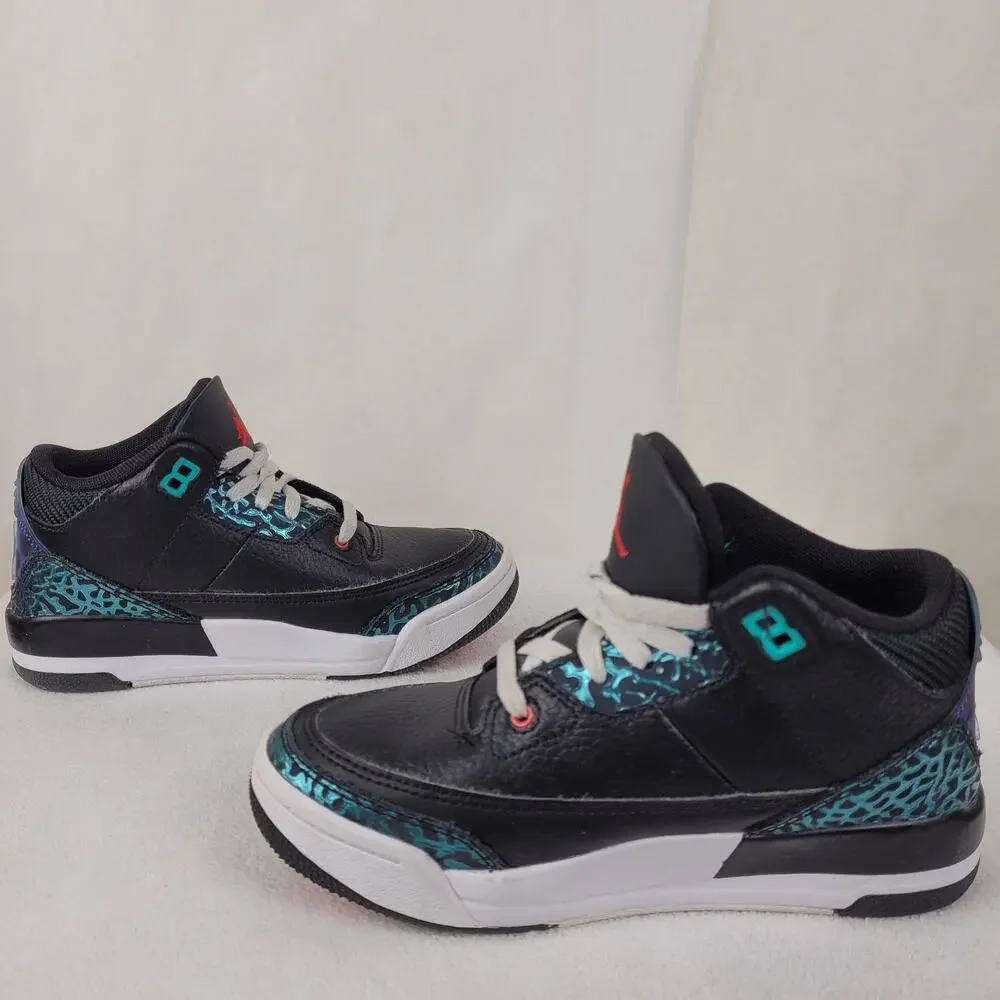 Jordan 3 retro Moto black hyper jade Size 1Y